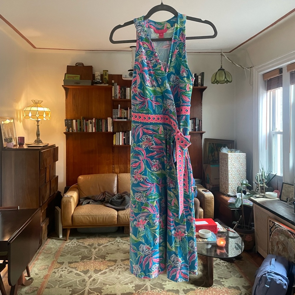 Like New Lily Pulitzer Clancie Mini Sleeveless Wrap Dress